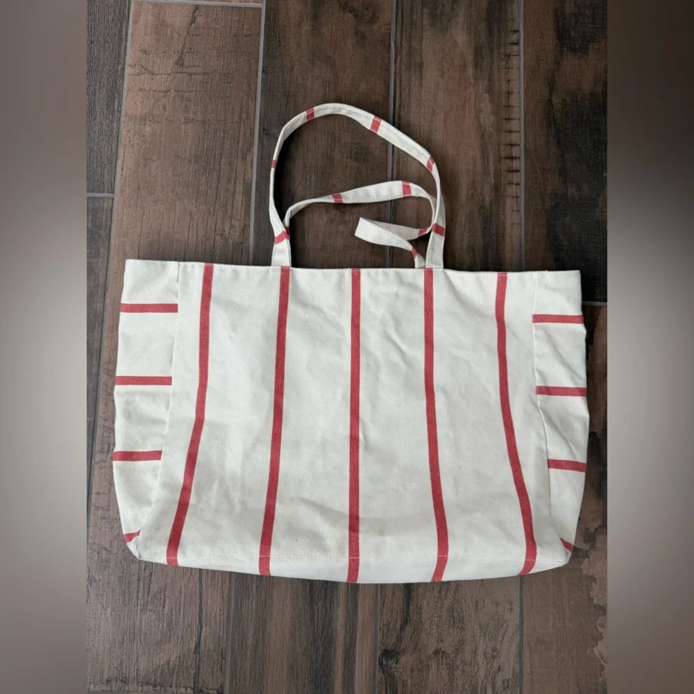 Hearth & Hand with Magnolia Striped Canvas Tote Bag - Picture 4 of 15